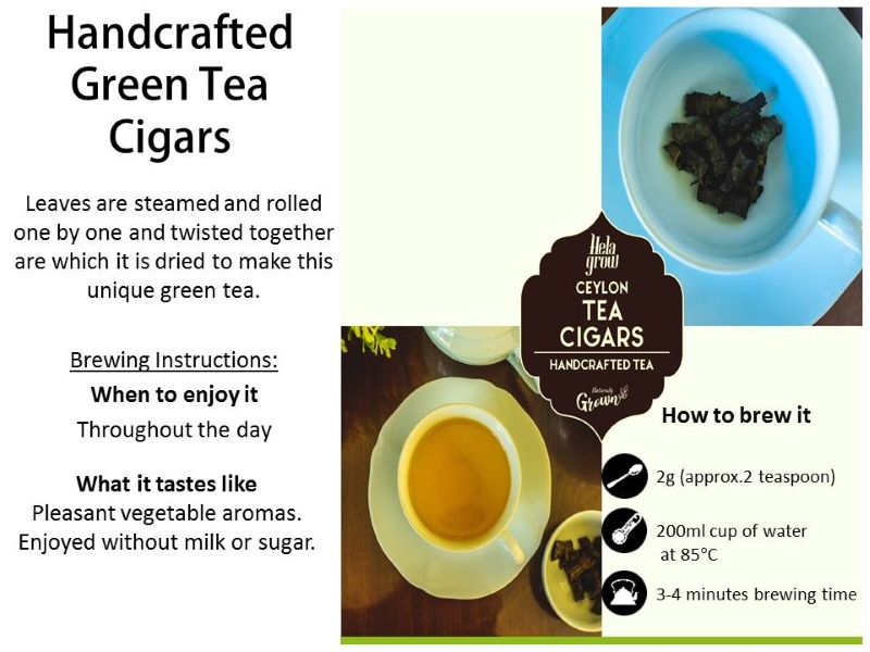 Product Details GREEN TEA CIGARS